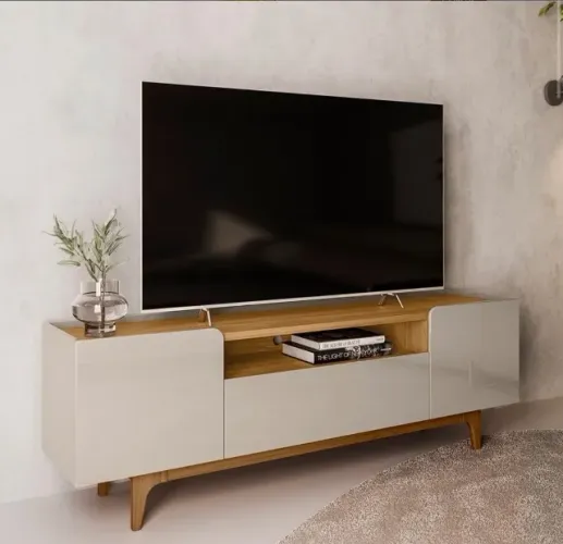 Rack Treviso 180 Tauari e Off White Brilho
