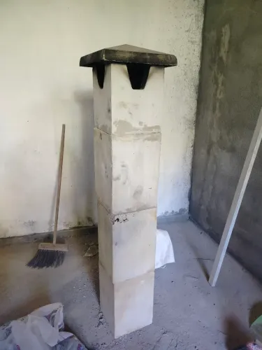 Extensor de chaminé fogão de lenha com chapéu.