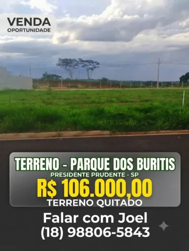 OPORTUNIDADE ÚNICA,VENDE SE TERRENO PARQUE DOS BURITIS 8X20 QUITADO 
