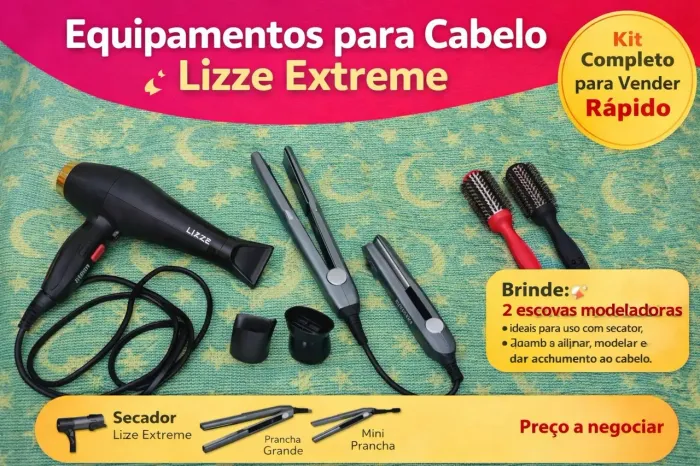 Kit de secador e brancha lizz extreme