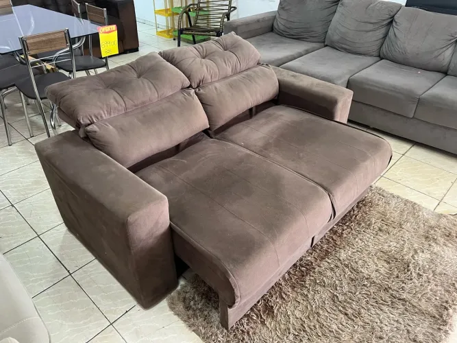 Vendo Sofá Retrátil e reclinável usado em bom estado Entrego *