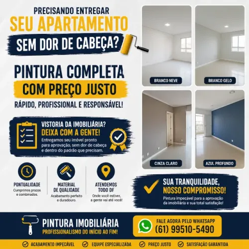 Pintor profissional para entrega imobiliária