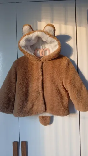 Blusa de frio com capuz quentinho ursinho