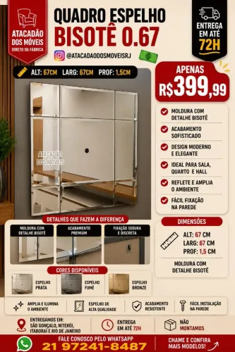 Quadro Espelho Bisote