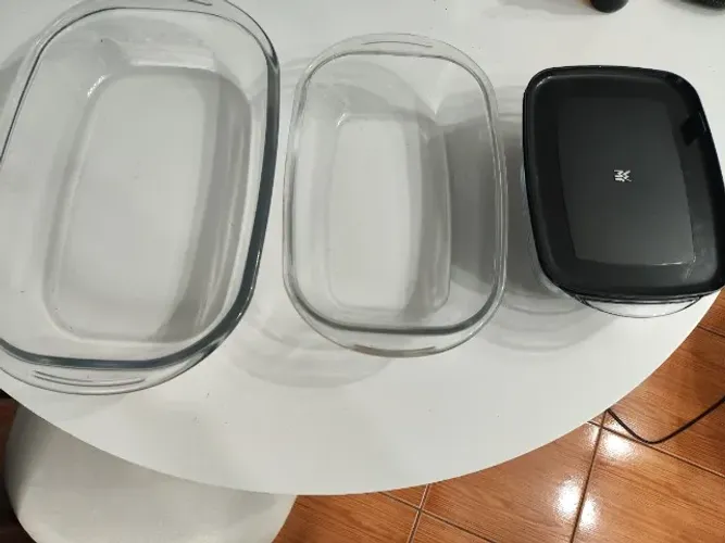 Kit 3 refratarios de vidro (4,5l, 2,6l, e 1,7l)