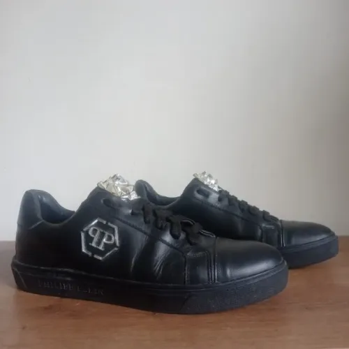 tênis masculino de couro - philipp plein - 41 - preto