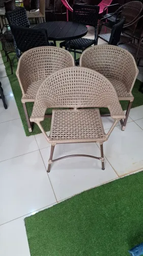 3 Poltronas de Alumínio e Corda Náutica MOSTRUÁRIO