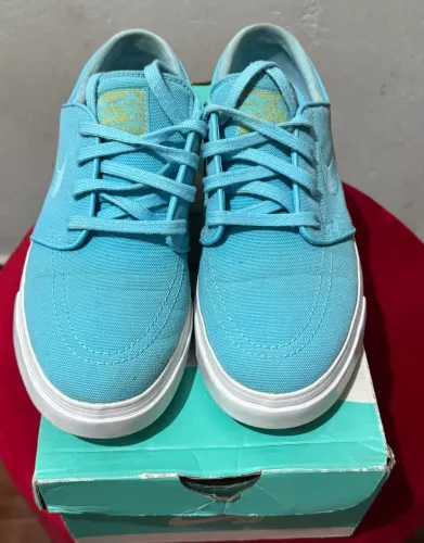 Tênis Nike SB Zoom Stefan Janoski CPSL Canvas Oatmeal/Vivid Sky-Gold Dart