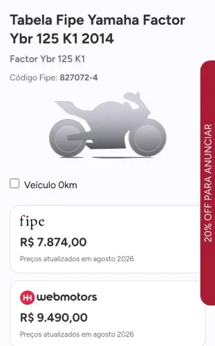 Moto abaixo da fip