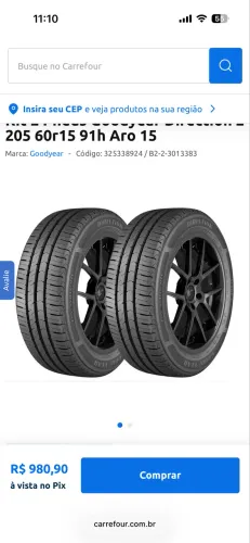 Kit 2 Pneus Goodyear Direction 2 205 60r15 91h Aro 15