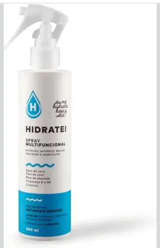Leave-in Spray Hidratei com água de coco 250ml: Cabelo bonito é cabelo hidratado