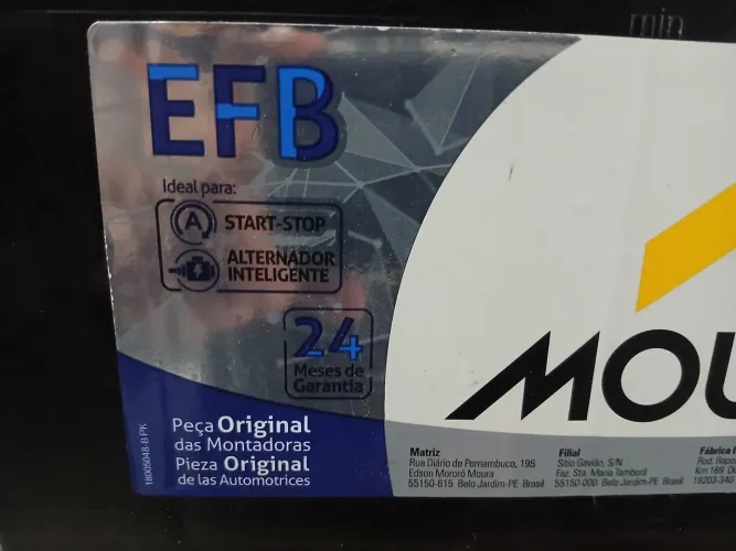 Bateria moura 60 ah EFB