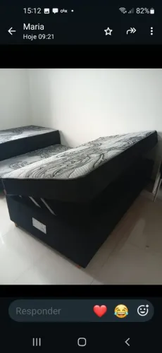 Cama baú molas ensacadas<br>0,88x1,88cm<br>R$1.800,00 <br>Aceitamos cartão de crédito