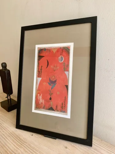 paul klee - flower myth - arte emoldurada 45 x 33 cm - quadro