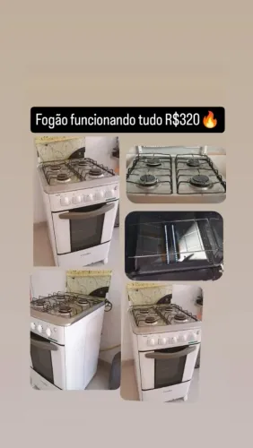 Fogão funcionando tudo