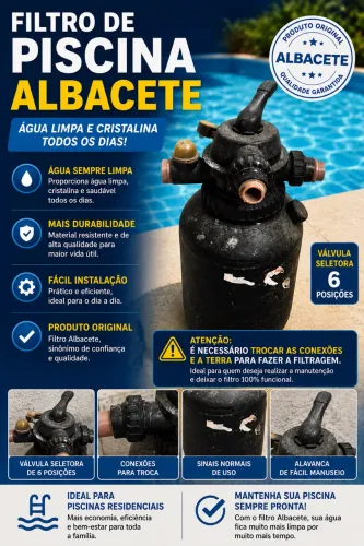 Filtro e bomba usados 