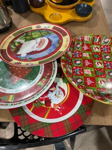 Kit 4 Travessas / Pratos Decorativos de Natal