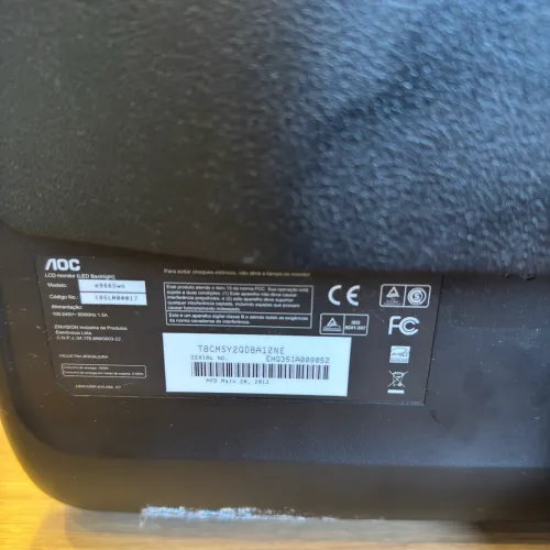 Monitor LED 18.5" AOC e966Swn - Funcionando Perfeitamente