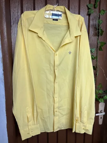 camisa social dudalina amarela g