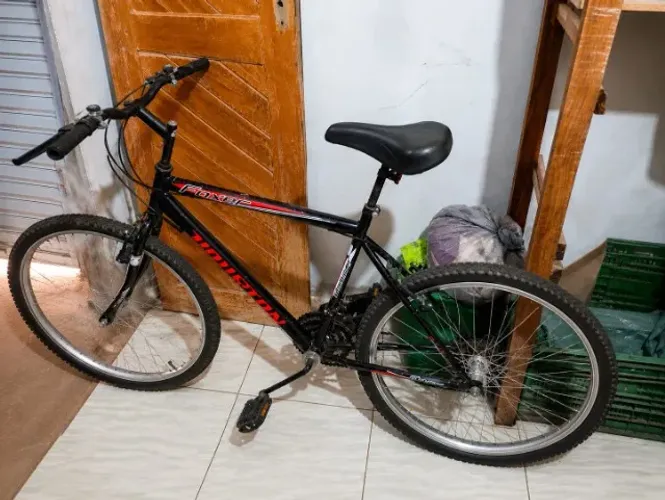 Bike Foxer Aro 26 Masculina Preta/Vermelha