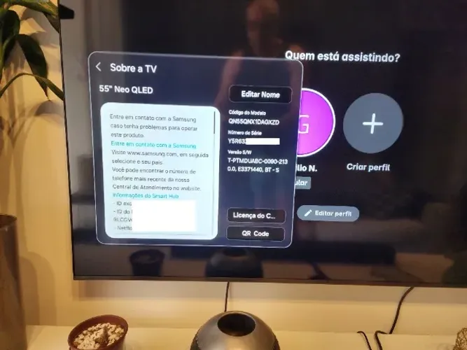 Smart TV Samsung 55" Neo QLED Mini LED 4K 55QNX1 Estado de Nova