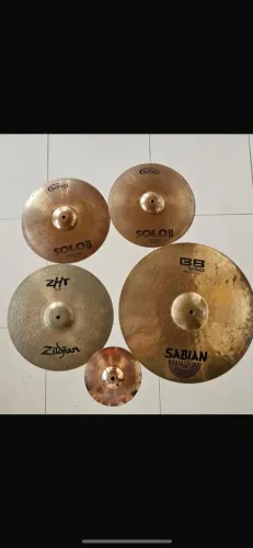 Kit completo de pratos para bateria