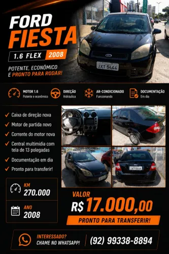 Ford Fiesta Sed. 1.6 8V Flex 4P 2008