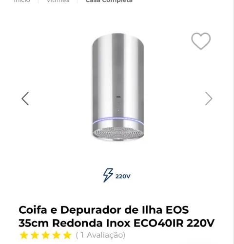 Coifa/depurador novíssima na caixa
