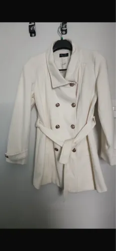 Casaco off white de lã