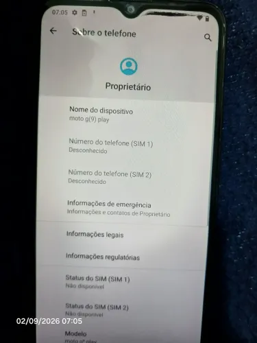 Moto g(9) Play - Com avaria