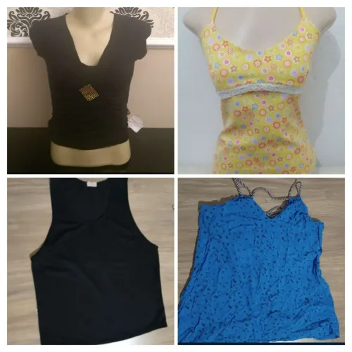 Kit 4 blusas femininas tamanho p