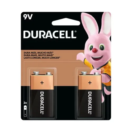 bateria 9v duracell 2 unidades