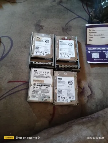 HDs processadores e memórias para servidor Dell e Hp 