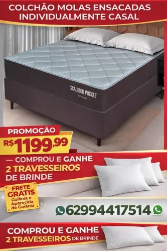 Colchão molas ensacadas com a base