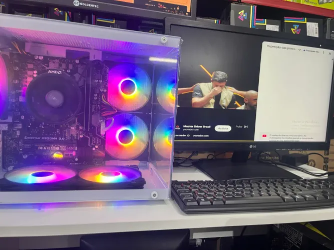 Pc gamer Ryzen, 480 gb ssd, 16 gb ram 12x no cartão