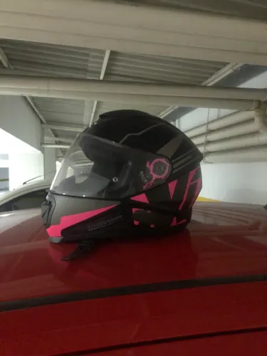 Capacete Norisk Razor Ff802 Preto/Rosa Tam: 58