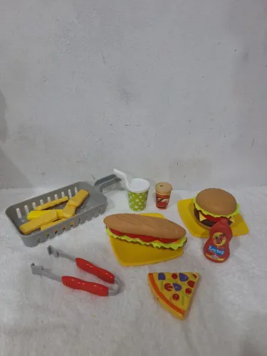 Lote de brinquedos de comidinha fast food