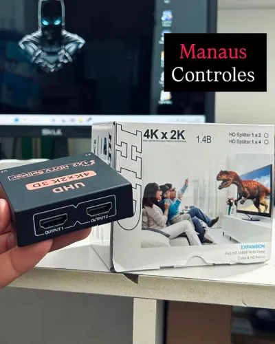 Splitter 1x2 Distribuidor De Sinal Hdmi 3d 4k Duplicado Tv