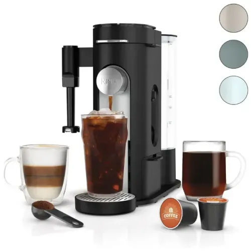 Cafeteira Ninja PB051 de Cápsulas e Café Moído 1550W 110V - Preto/Inox