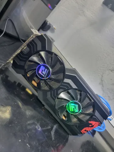 PLACA DE VIDEO RX580 8GB POWER COLOR RED DRAGON ORIGINAL