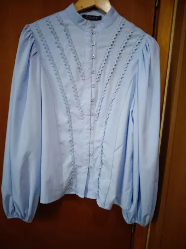 Blusa executiva feminina e sofisticada Veste 42 Azul
