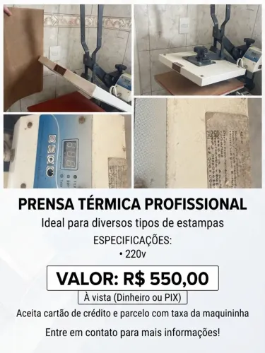 Prensa térmica sublimação