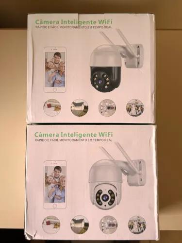 Kit 2 Câmeras Segurança Ip Interna Externa Wifi iCSee Infravermelho Prova D?Água - HW