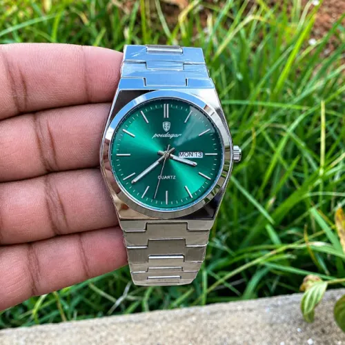 RELÓGIO MASCULINO ORIGINAL NOVÍSSIMO- COR VERDE PRATA