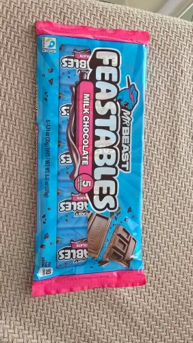 Barras De Chocolate Ao Leite Mr Feastables 5un - 35gr Cada