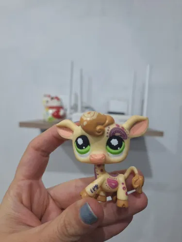 Miniatura boneco Littlestpet shop Vaca estampada rara LLPS