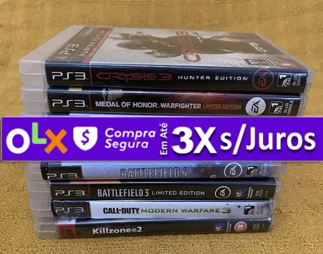 Jogos de Videogame p/ PlayStation 3 Guerra, 8 Jogos Originais Sony, Novíssimos, Garantia