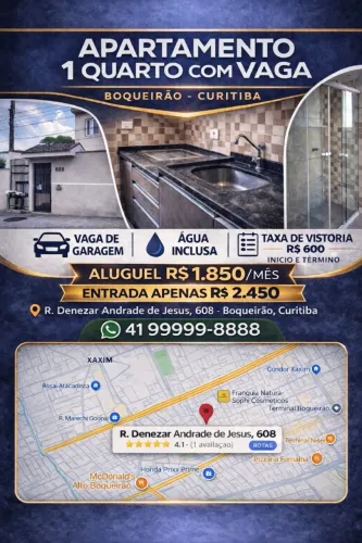 Apartamento 1 Quarto com Vaga - Boqueirão - Água Inclusa - R$ 1850