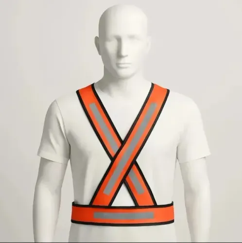 Colete Sinalização Refletivo tipo X Laranja - Tamanho único - Novo a pronta entrega