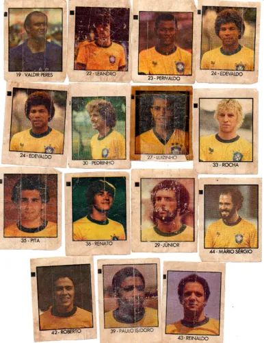 Lote 15 Figurinhas Do Brasil Copa 1982 - Ping Pong(original) (Usado)